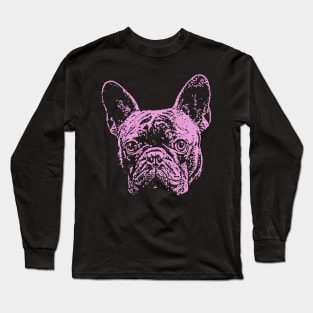 Pink French Bulldog Long Sleeve T-Shirt